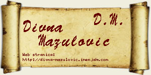 Divna Mazulović vizit kartica